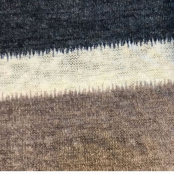 Soprano Striped V Neck Woven Sweater Tunic Sz Small - Picture 6 of 9